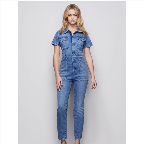 good american jean jumpsuit